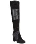 Bar Iii Naomi Patchwork Over-the-knee Boots, Only At Macy's Women's Shoes