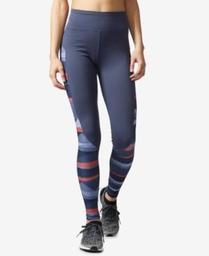 Adidas Performer Camono Climalite Striped High-rise Compression Leggings