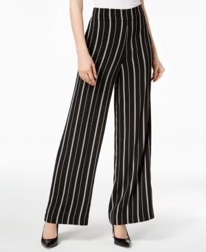 Nine West Striped Wide-leg Pants