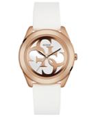 Guess Women's Logo White Silicone Strap Watch 40mm