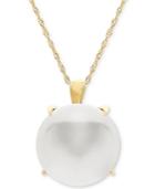 Honora Cultured Freshwater Coin Pearl (13mm) 18 Pendant Necklace In 14k Gold