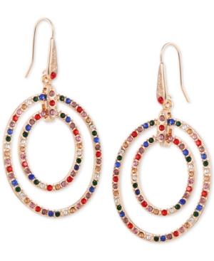 Guess Multicolor Pave Orbital Drop Earrings