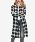 Jessica Simpson Juniors' Pixel Plaid Duster Shirt