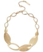 Kenneth Cole New York Gold-tone Leaf Collar Necklace