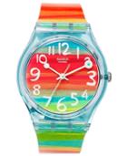 Swatch Watch, Unisex Swiss Color The Sky Rainbow Plastic Strap 34mm Gs124
