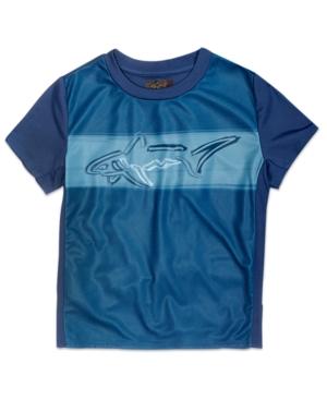 Greg Norman For Tasso Elba Men's Daddy & Me Shark-print Performance Sun Protection T-shirt, Only At Macy's