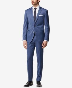 Boss Men's Slim-fit Nailhead Virgin Wool Suit