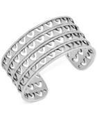 Lucky Brand Silver-tone Openwork Cuff Bracelet