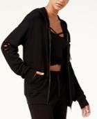 Material Girl Active Juniors' Ripped Hoodie, Created For Macy's