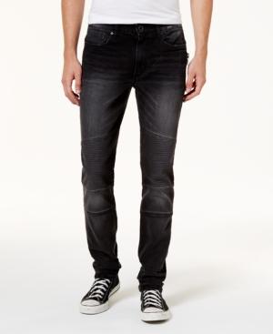 Calvin Klein Jeans Men's Sunlit Black Skinny Moto Jeans