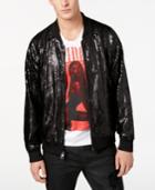 Guess Men's Bolt Sequin Bomber Jacket