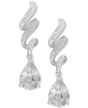 White Topaz (2-1/2 Ct. T.w.) & Diamond Accent Drop Earrings In Sterling Silver