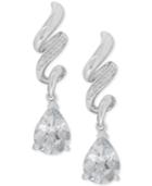 White Topaz (2-1/2 Ct. T.w.) & Diamond Accent Drop Earrings In Sterling Silver