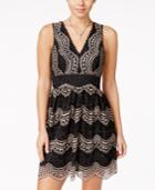Trixxi Juniors' Lace V-back A-line Dress
