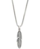 Degs & Sal Men's Feather Pendant Necklace In Sterling Silver