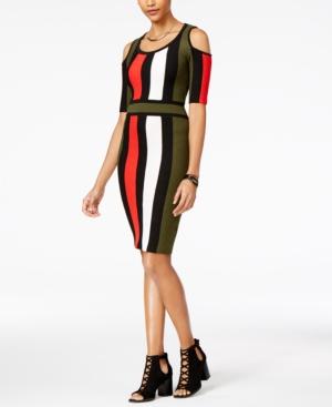 Xoxo Juniors' Colorblocked Cold-shoulder Bodycon Dress