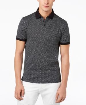 Armani Exchange Men's Geometric Microprint Polo