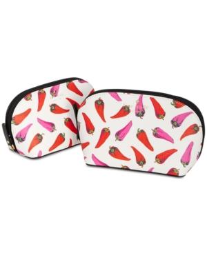 Kate Spade New York Hot Pepper-print Abalene Cosmetic Bags Set