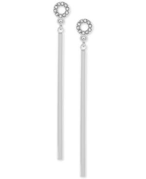 Bcbgeneration Silver-tone Long Fringe Drop Earrings