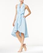 Marled High-low Wrap Dress