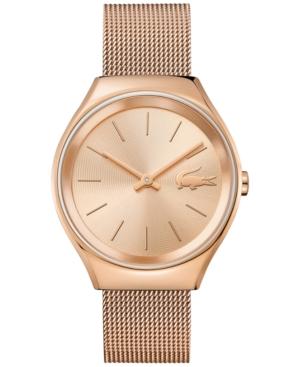 Lacoste Women's Valencia Rose Gold-tone Stainless Steel Mesh Bracelet Watch 38mm 2000953