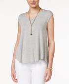 Hippie Rose Juniors' V-neck High-low Top