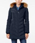 Tommy Hilfiger Faux-fur-trim Hooded Puffer Coat