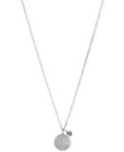 Dkny Silver-tone Disc & Crystal Pendant Necklace, 16 + 3, Created For Macy's