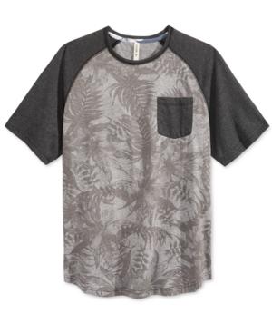 Univibe Men's Stance Floral-print Raglan-sleeve Pocket T-shirt