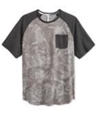 Univibe Men's Stance Floral-print Raglan-sleeve Pocket T-shirt
