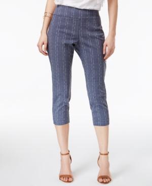 Alfani Striped Jacquard Capri Pants, Only At Macy's