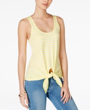 Maison Jules Cotton Tie-hem Tank Top, Created For Macy's