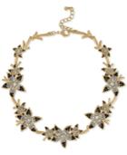 Rachel Rachel Roy Gold-tone Ombre Pave Flower Collar Necklace, 14-1/2 + 2-1/2 Extender