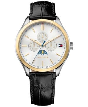 Tommy Hilfiger Men's Sport Lux Black Leather Watch 42mm 1791305