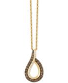 Le Vian Chocolatier Diamond Swirl 18 Pendant Necklace (3/8 Ct. T.w.) In 14k Gold