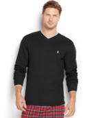 Polo Ralph Lauren Men's Solid Tipped Thermal V-neck Top