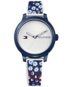 Tommy Hilfiger Women's Floral Silicone Strap Watch 38mm