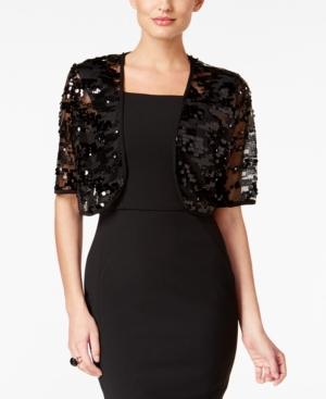 Sandra Darren Petite Sequined Illusion Shrug