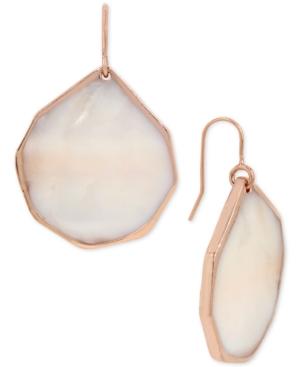Kenneth Cole New York Rose Gold-tone Mother-of-pearl Shell Drop Earrings