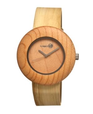 Earth Wood Ligna Leather-band Watch Khaki 43mm