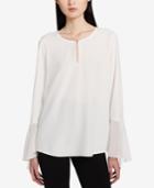Calvin Klein Bell-sleeve Illusion Top