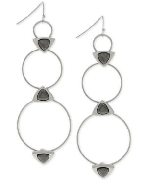 Bcbgeneration Silver-tone Three-ring Drop Earrings