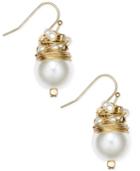 Catherine Stein For Inc International Concepts Gold-tone Imitation Pearl Drop Earrings, Only At Macy's