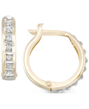 Diamond Fascination Diamond Accent Hoop Earrings In 10k Gold