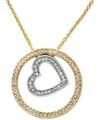 Duo By Effy Diamond Pendant Necklace (1/3 Ct. T.w.) In 14k Gold And White Gold