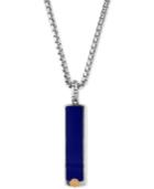 Effy Men's Lapis Lazuli (33-1/2 X 7-1/2mm) Pendant Necklace In Sterling Silver And 18k Gold