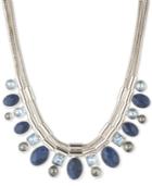 Dkny Gold-tone Crystal & Stone Statement Necklace, 16 + 3 Extender