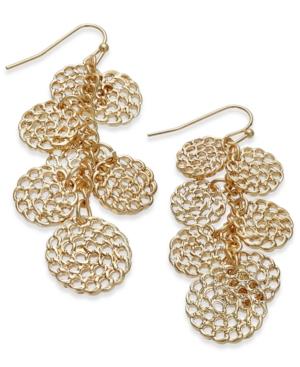 Thalia Sodi Gold-tone Multi-disk Drop Earrings, Only At Macy's