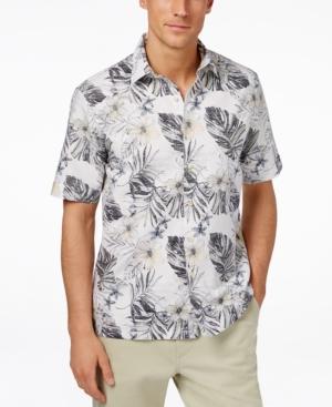Tasso Elba Men's Linen Tropical Short-sleeve Shirt