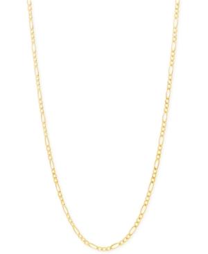Figaro Chain 18 Necklace In 18k Gold